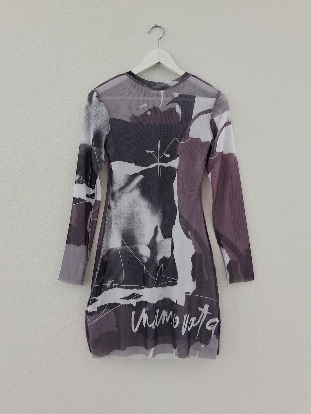 Inamorata Vita Mini Dress Mesh Purple Abstract - Picture 6 of 14